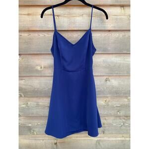 Rokoko blue open tie back a line mini dress